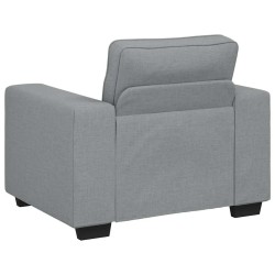 Fauteuil gris clair 60 cm tissu 