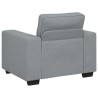 Fauteuil gris clair 60 cm tissu 