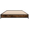 Cadre de lit sans matelas chêne fumé 75x190 cm 