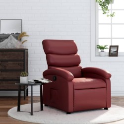 Fauteuil inclinable Rouge bordeaux Similicuir 