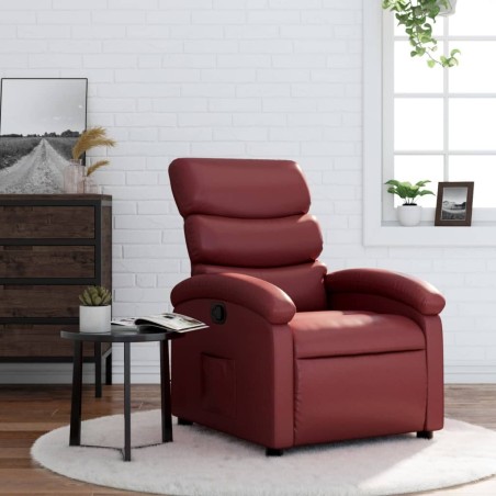 Fauteuil inclinable Rouge bordeaux Similicuir 