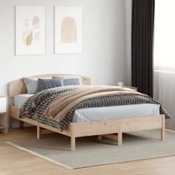 Cadre de lit sans matelas 140x200 cm bois massif de pin 