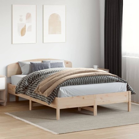 Cadre de lit sans matelas 140x200 cm bois massif de pin 