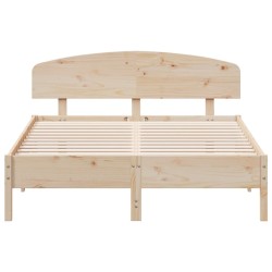 Cadre de lit sans matelas 140x200 cm bois massif de pin 