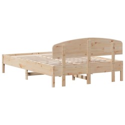 Cadre de lit sans matelas 140x200 cm bois massif de pin 