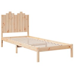 Cadre de lit extra long sans matelas 100x220 cm bois massif 