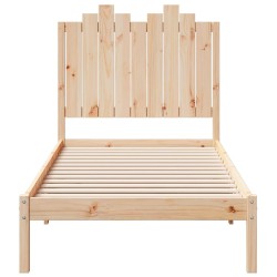 Cadre de lit extra long sans matelas 100x220 cm bois massif 