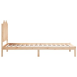 Cadre de lit extra long sans matelas 100x220 cm bois massif 