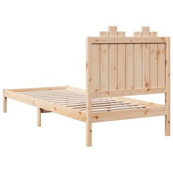 Cadre de lit extra long sans matelas 100x220 cm bois massif 