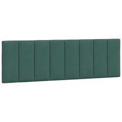 Coussin de tête de lit vert foncé 160 cm velours 