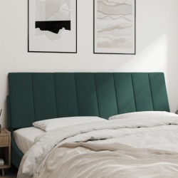 Coussin de tête de lit vert foncé 160 cm velours 
