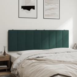 Coussin de tête de lit vert foncé 160 cm velours 