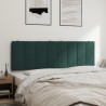 Coussin de tête de lit vert foncé 160 cm velours 