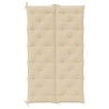 Coussin de banc de jardin beige 180x(50+50)x7 cm tissu oxford 