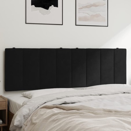 Coussin de tête de lit noir 160 cm velours 