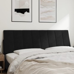Coussin de tête de lit noir 160 cm velours 