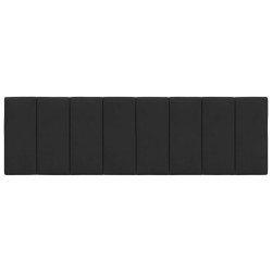 Coussin de tête de lit noir 160 cm velours 