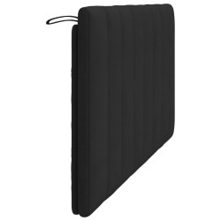 Coussin de tête de lit noir 160 cm velours 
