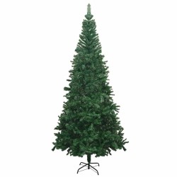 Arbre de Noël artificiel pré-éclairé et boules L 240 cm vert 