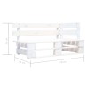 Canapé d'angle palette de jardin Bois de pin imprégné de blanc 