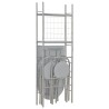 Ensemble à dîner pliant 3 pcs et étagère de rangement MDF acier 
