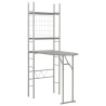 Ensemble à dîner pliant 3 pcs et étagère de rangement MDF acier 