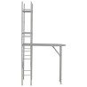 Ensemble à dîner pliant 3 pcs et étagère de rangement MDF acier 