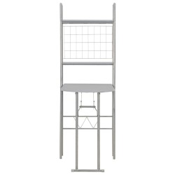 Ensemble à dîner pliant 3 pcs et étagère de rangement MDF acier 