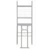 Ensemble à dîner pliant 3 pcs et étagère de rangement MDF acier 