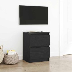 Meuble TV noir 40x35x54 cm bois d'ingénierie 