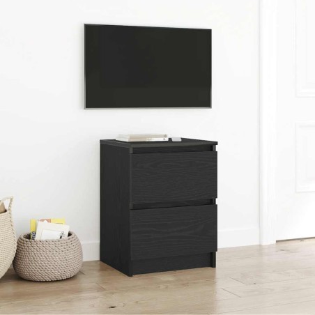 Meuble TV noir 40x35x54 cm bois d'ingénierie 