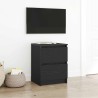 Meuble TV noir 40x35x54 cm bois d'ingénierie 