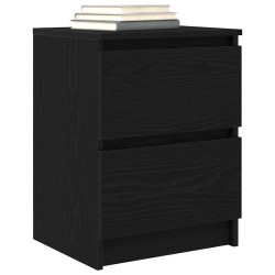 Meuble TV noir 40x35x54 cm bois d'ingénierie 