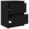 Meuble TV noir 40x35x54 cm bois d'ingénierie 