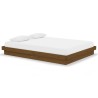 Cadre de lit sans matelas marron miel bois massif 
