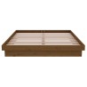 Cadre de lit sans matelas marron miel bois massif 