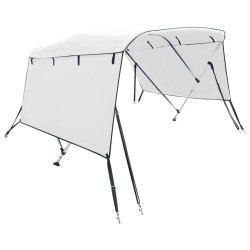 Toit bimini à 3 arceaux parois latérales 183x(170-182)x137 cm 