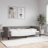Lit de repos taupe 100x200 cm tissu 