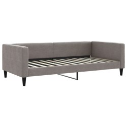 Lit de repos taupe 100x200 cm tissu 