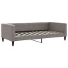 Lit de repos taupe 100x200 cm tissu 