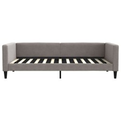 Lit de repos taupe 100x200 cm tissu 