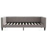 Lit de repos taupe 100x200 cm tissu 