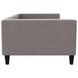 Lit de repos taupe 100x200 cm tissu 