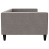 Lit de repos taupe 100x200 cm tissu 