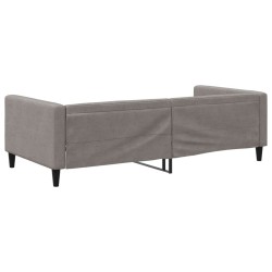 Lit de repos taupe 100x200 cm tissu 
