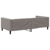 Lit de repos taupe 100x200 cm tissu 