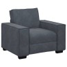 Fauteuil gris foncé 60 cm velours 