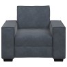 Fauteuil gris foncé 60 cm velours 
