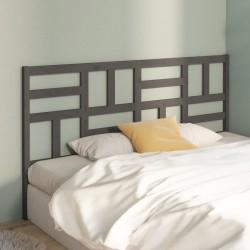 Tête de lit Gris 206x4x104 cm Bois massif de pin 
