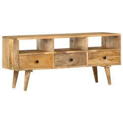 Meuble TV 110x36x50 cm Bois massif de manguier 